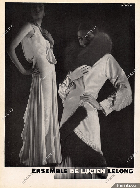 Lucien Lelong 1930 Evening Gown Fashion Photography
