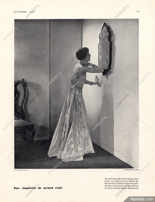 Louiseboulanger 1932 Hoyningen-Huene Evening Gown