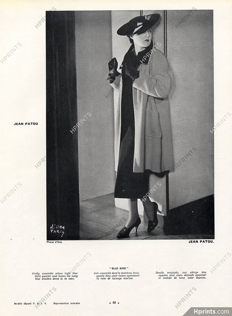 Jean Patou 1936 d'Ora Fashion Photography