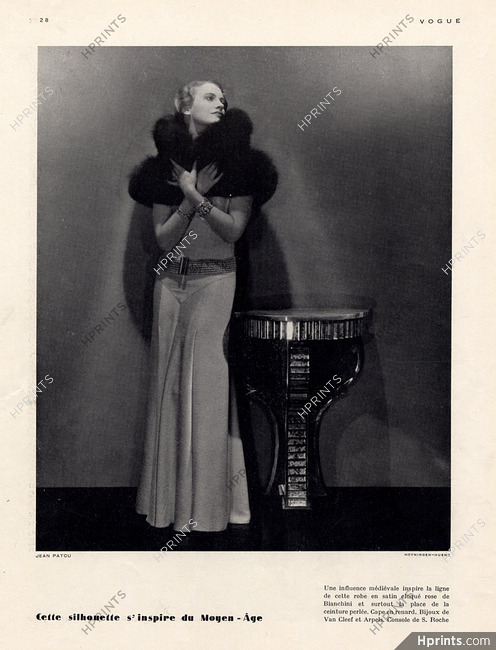 Jean Patou 1932 Hoyningen-Huene Decorative Arts Evening Gown