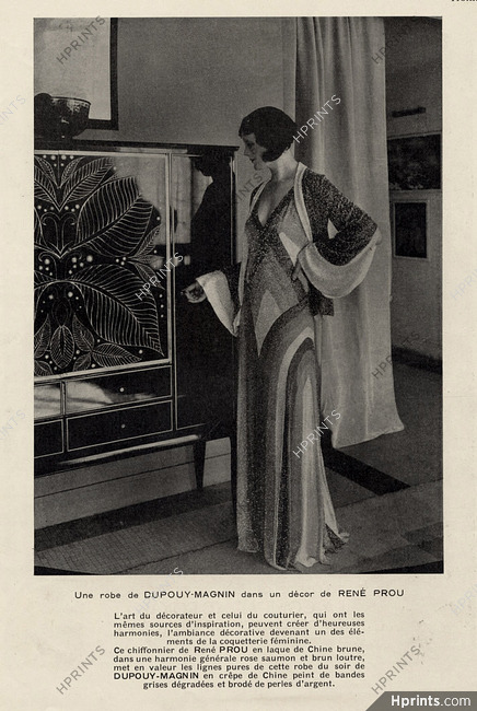 Dupouy-Magnin (Dressmaker) & René Prou (Decorative Arts) 1925