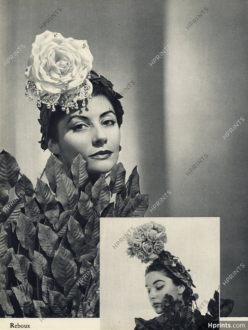Caroline Reboux 1954 Hats Fashion Photography