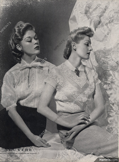Bruyère (Couture) 1939 Blouses, Laces
