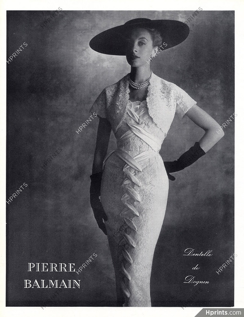 Pierre Balmain 1954 Fashion Photography, Dognin