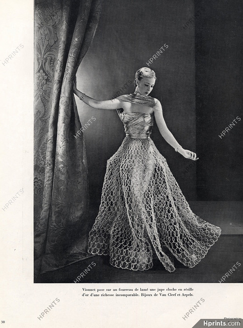 Madeleine Vionnet 1937 Fashion Photography, Evening Gown
