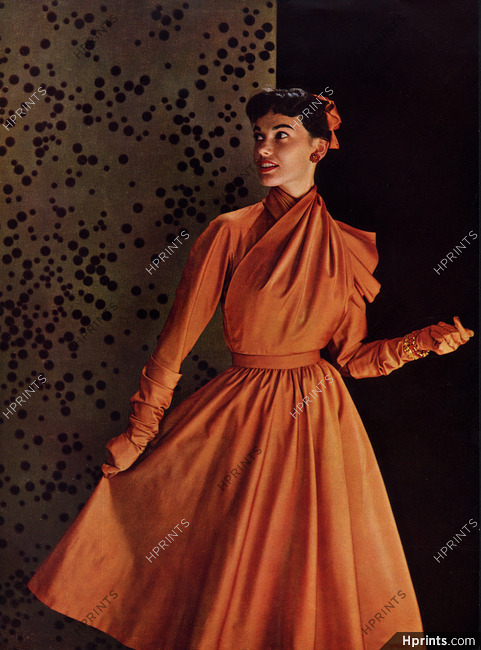 Jeanne Lanvin (Castillo) 1953 Robe de Cocktail, Jean Page