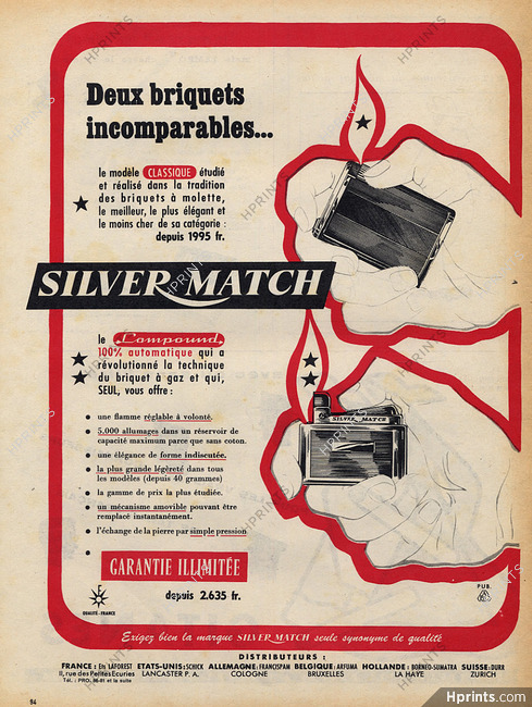 Silver Match 1958 Lighter