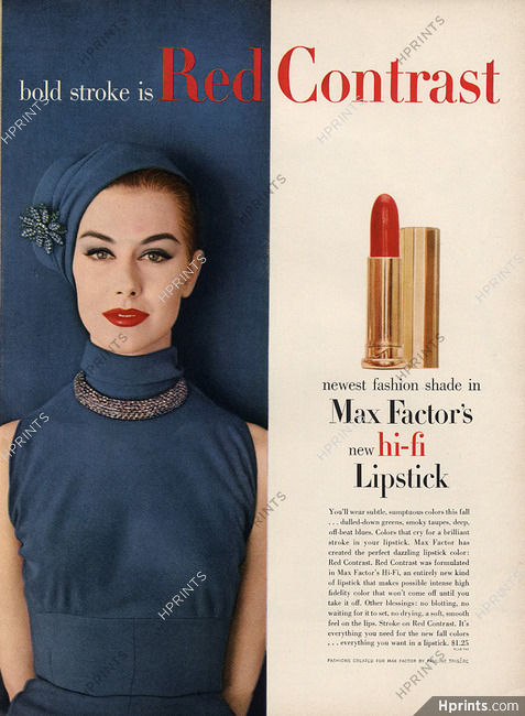 Max Factor 1956 Pauline Trigère, lipstick
