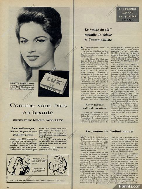 Lux (Soap) 1957 Brigitte Bardot