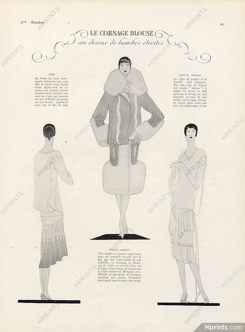 Nicole Groult & Yteb 1925 Velvet Coat and Fur
