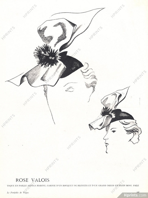 Rose Valois 1937 Hats