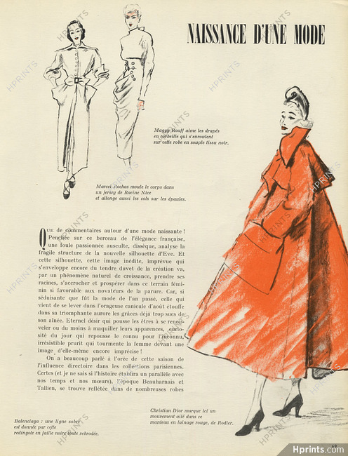 Christian Dior 1948 Manteau en lainage rouge, Rodier, Pierre