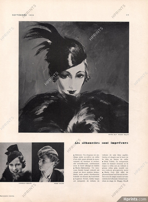 Maria Guy 1933 Hats