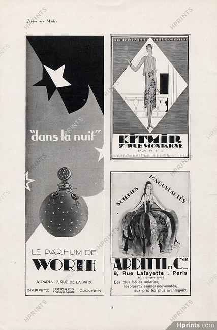 Worth (Perfumes) & Kitmir (Marie de Russie) 1926