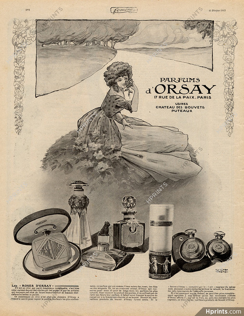 Parfums D'Orsay (Perfumes) 1913 Illustra-Photo