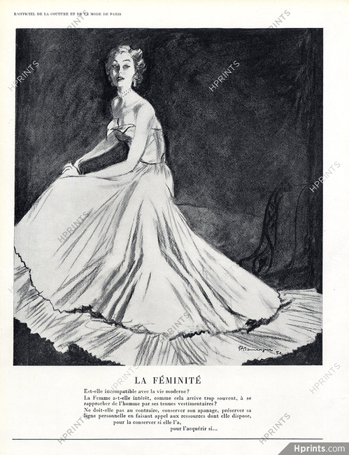 Pierre Mourgue 1952 ''La Féminité'', Evening Gown