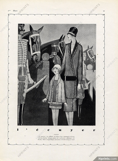 Callot Soeurs 1929 ''L'écuyer''