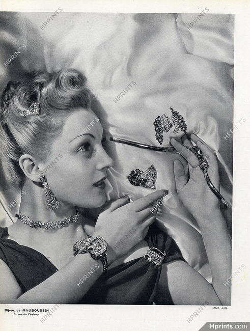 Mauboussin 1938 Art Deco Jewels, Photo Joffé