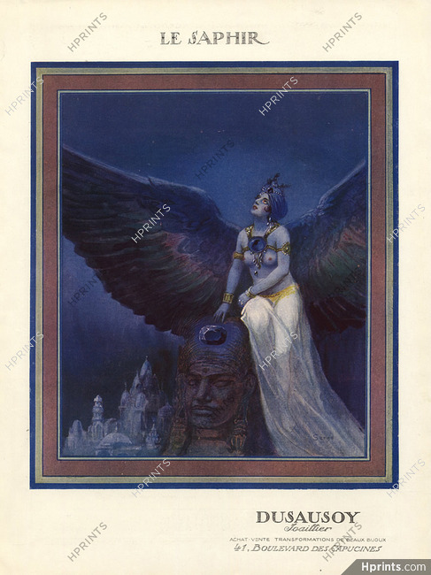 Dusausoy 1924 "Le Saphir", The Sapphire, Oriental, Serge