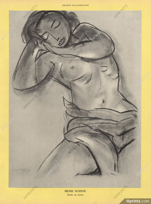 Henri Matisse - Etude au fusain