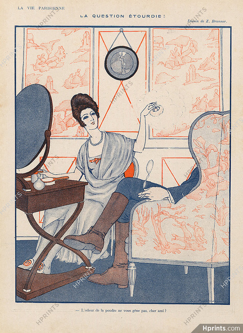 Zyg Brunner 1916 "Making-up" Elegant Parisienne