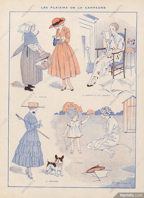 Edouard Touraine 1916 ''Les Plaisirs de la Campagne'' The Pleasures of Countryside