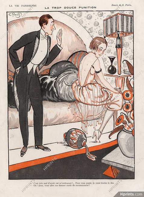 Georges Pavis 1920 ''La trop douce punition'' Roaring Twenties