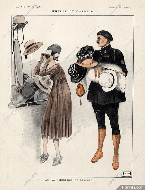 Léonnec 1917 ''Hercule et Omphale'' hats