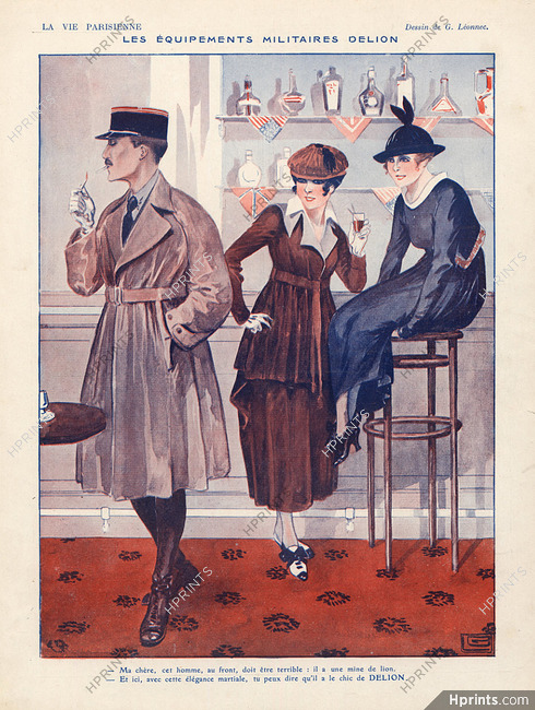 Léonnec 1917 ''Les équipements militaires Delion'' Military Elegant Parisiennes