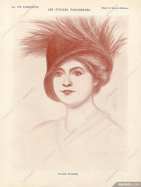 Garnier-Salbreux 1910 "Les étoiles Parisiennes" Ellen Baxone, Portrait