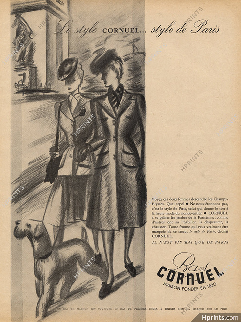 Cornuel (Stockings Hosiery) 1941 Fox Terrier Dog