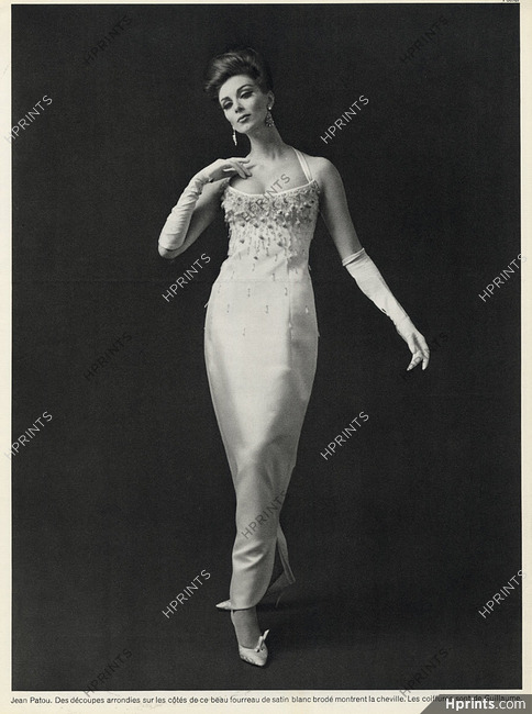 Jean Patou 1962 embroidery Evening Gown, Photo Pottier