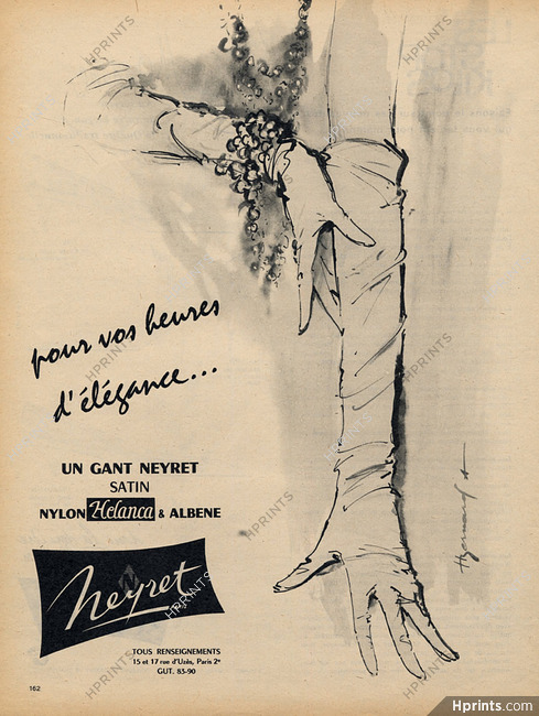Neyret (Gloves) 1962 — Advertisements