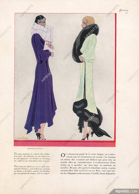 Madeleine Vionnet 1929 Evening Gown Haramboure