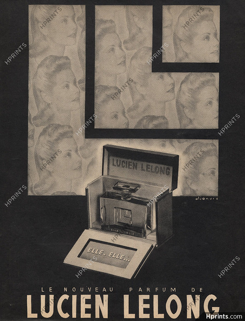Lucien Lelong (Perfumes) 1941 Elle.Elle Art Deco