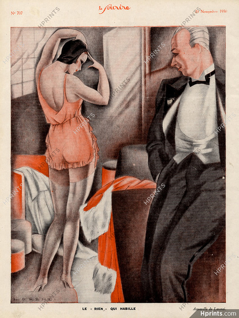 Fabius Lorenzi 1930 ''Le -rien- qui habille'' White tie, Lingerie