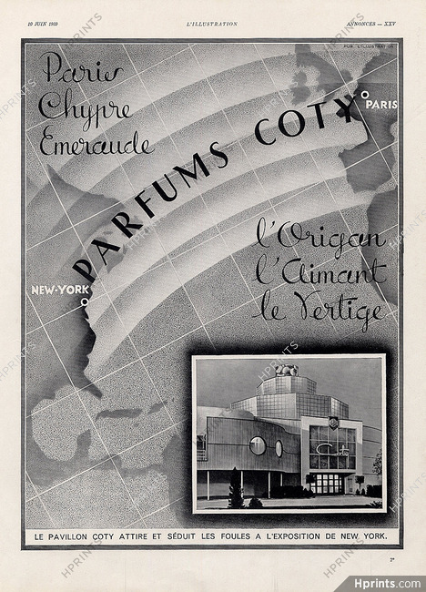 Coty 1939 Pavillon... exposition de New York