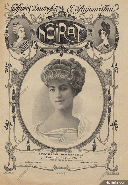 Noirat (Hairstyle) 1908 Wig