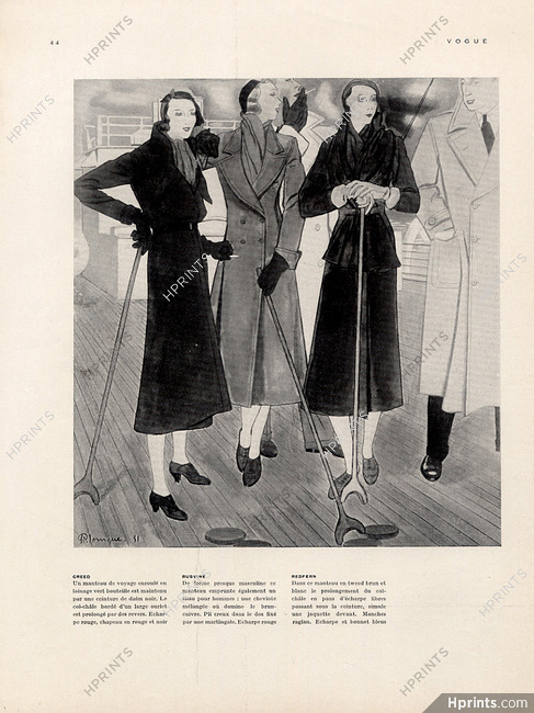 Mourgue 1931 Creed, Busvine & Redfern Fashion Illustration