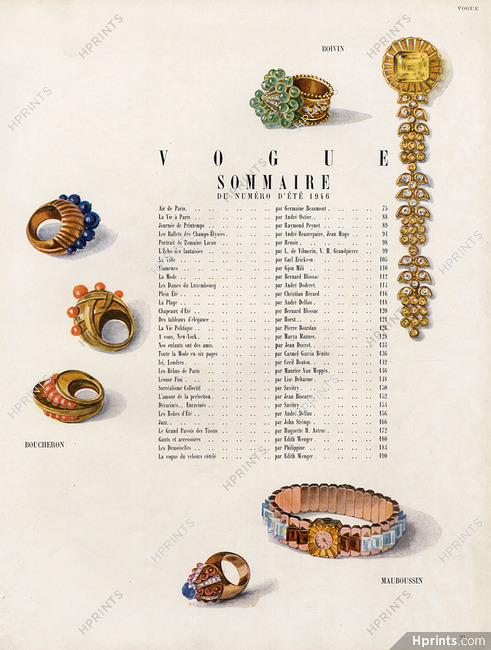 Boivin, Boucheron & Mauboussin 1946 Bracelet, Pendant, Rings