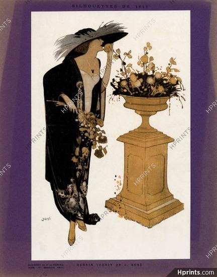 Gosé 1911 ''Silhouettes de 1911'' Fashion Illustration