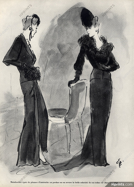 Mainbocher 1939 Eric Fashion Illustration