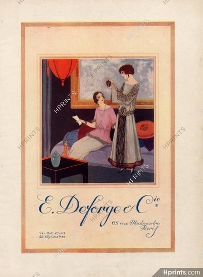 E. Deforge & Cie 1928 Fashion Illustration