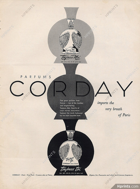 Corday (Perfumes) 1952 Toujours Moi, Toujours Toi