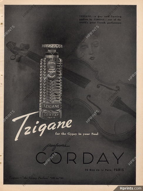 Corday 1946 Tzigane, Flacon de René Lalique — Perfumes