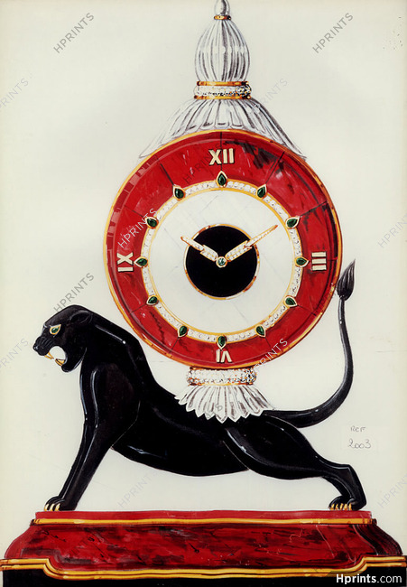 Jewels - Panther clock (Cartier)