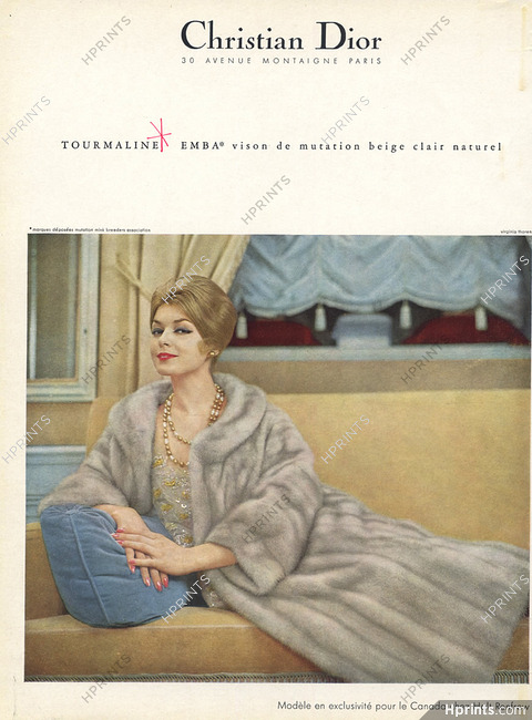 Christian Dior (Fur Coat) 1958 Photo Virginia Thoren