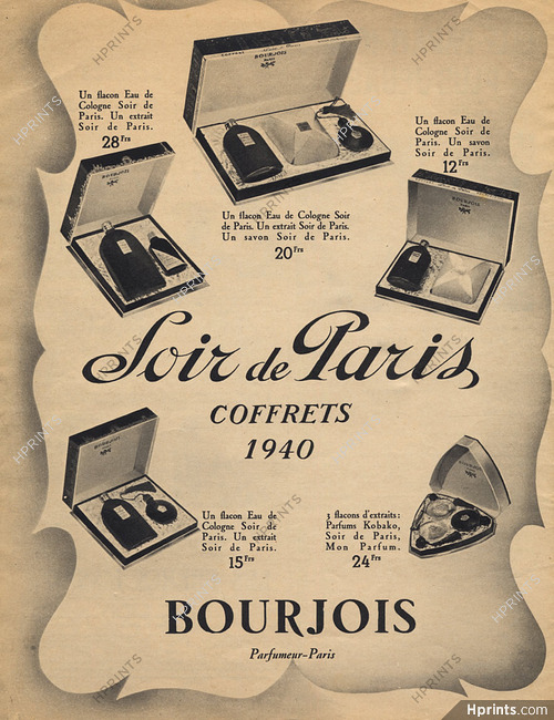 Bourjois 1940 Soir de Paris, Coffrets