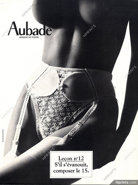 Aubade 1995 Leçon n°12 Vanessa Demouy topless, garter belt