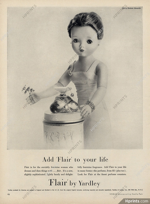 Yardley (Perfumes) 1956 Doll Madame Alexander